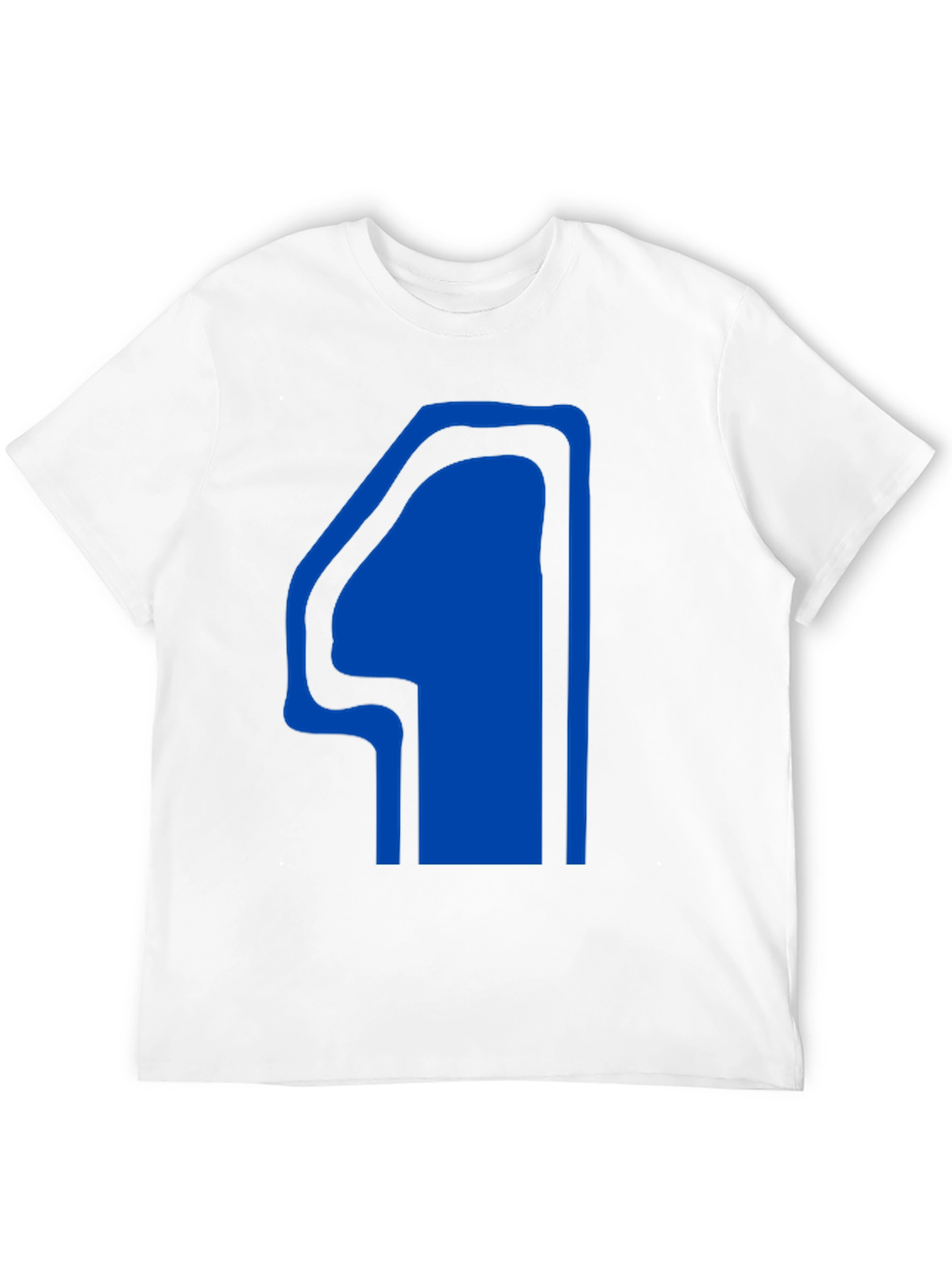 Black T-Shirt with Blue Number 4 Design