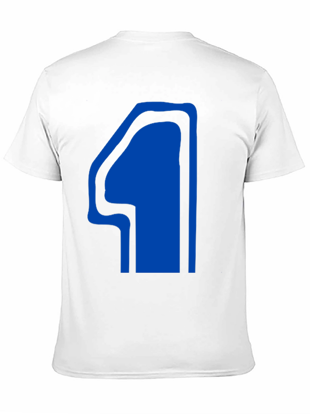 Black T-Shirt with Blue Number 4 Design