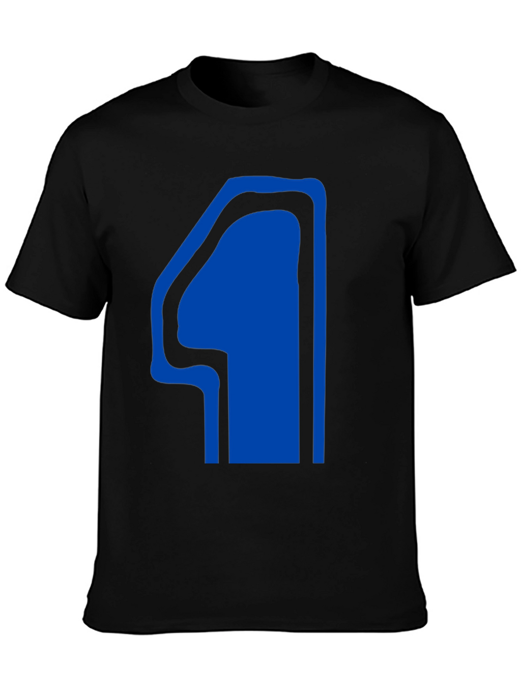 Black T-Shirt with Blue Number 4 Design