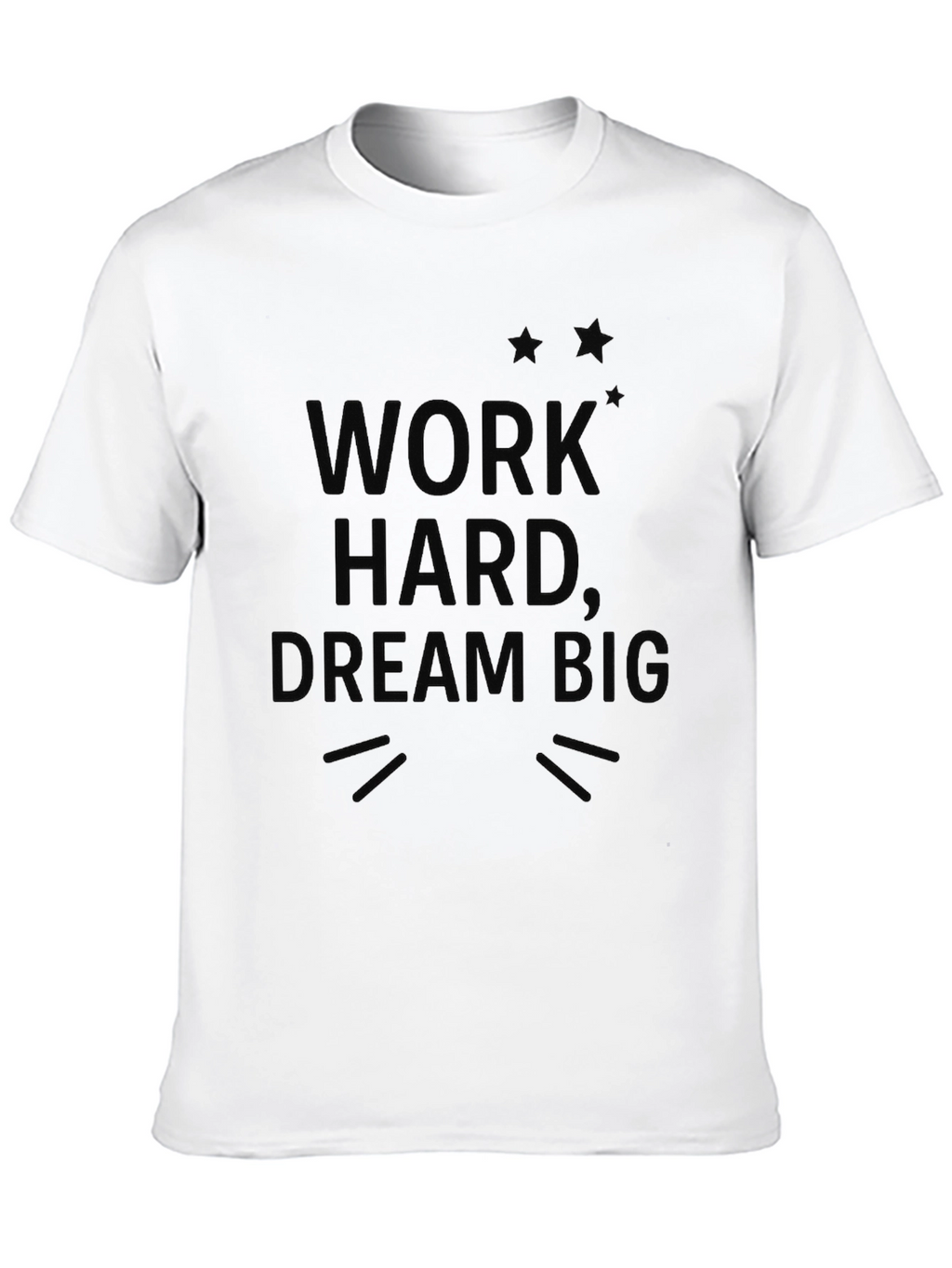 Work Hard Dream Big Black Graphic Tee