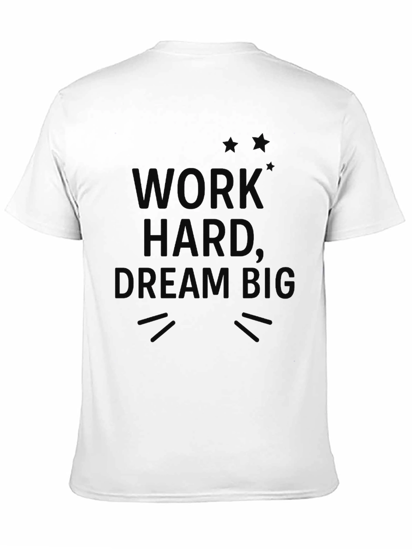 Work Hard Dream Big Black Graphic Tee