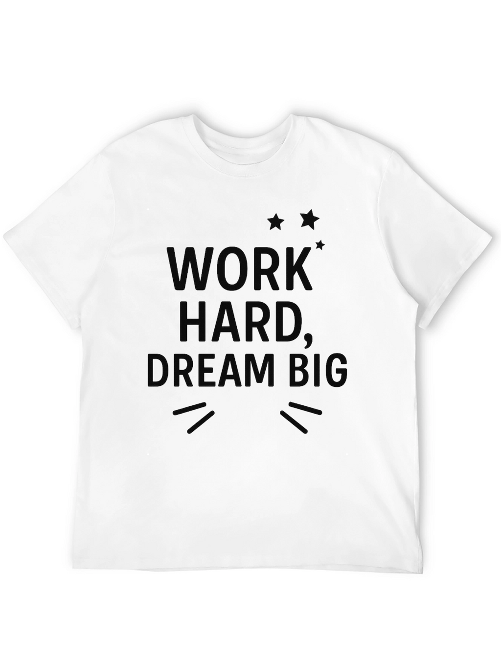 Work Hard Dream Big Black Graphic Tee