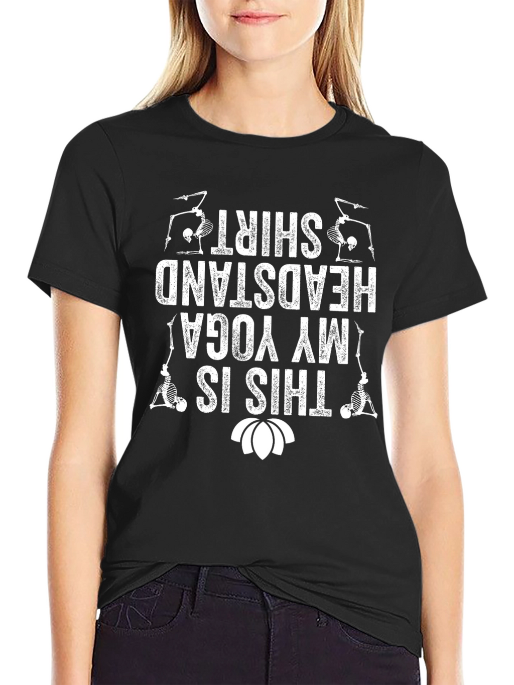 Yoga Headstand Skeleton T-Shirt