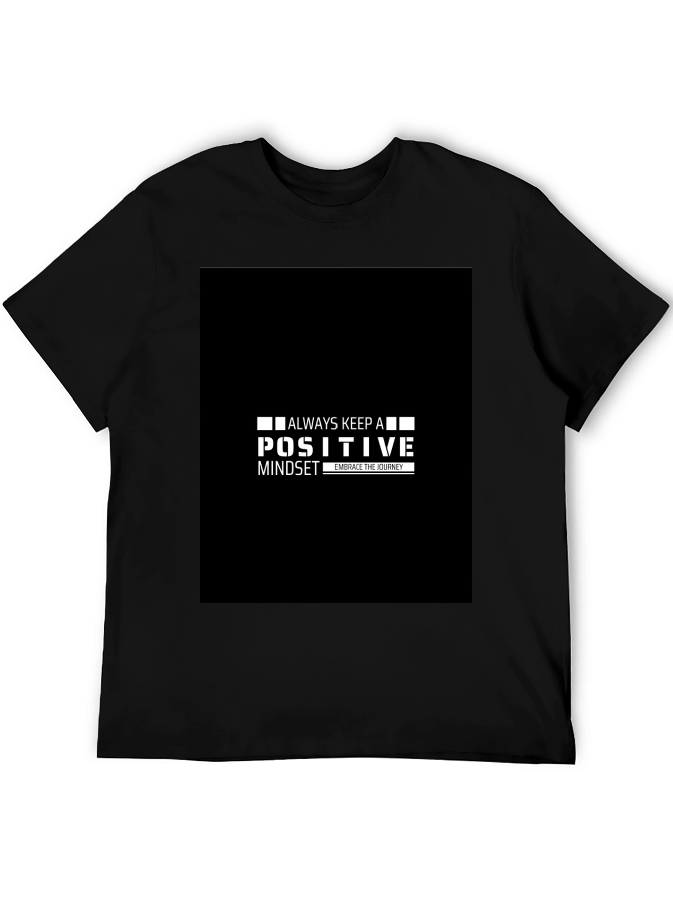 Positive Mindset Black Tee - Embrace the Journey