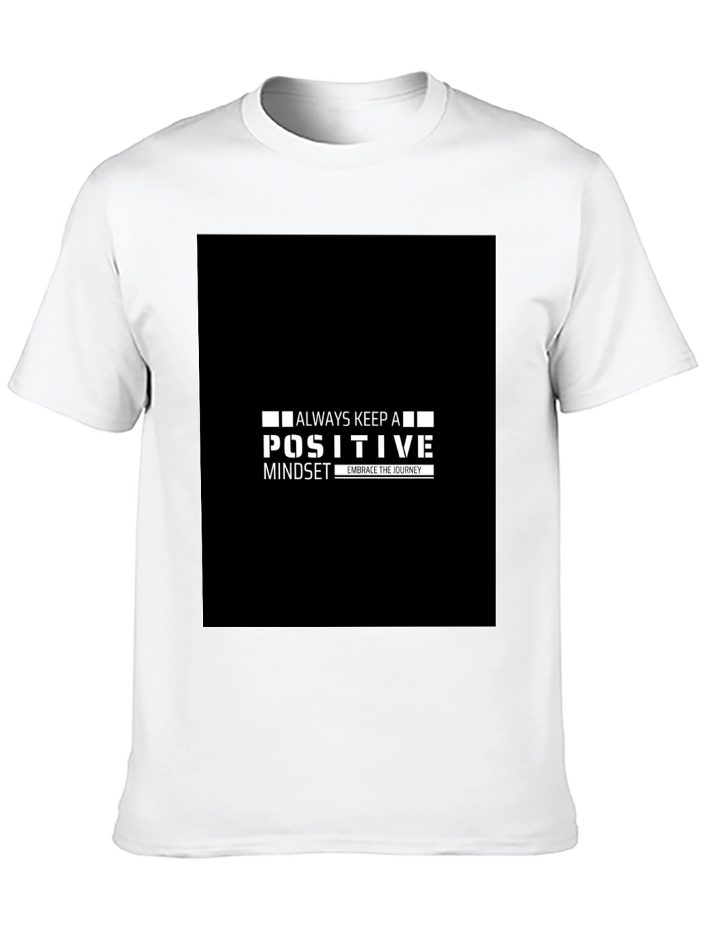 Positive Mindset Black Tee - Embrace the Journey