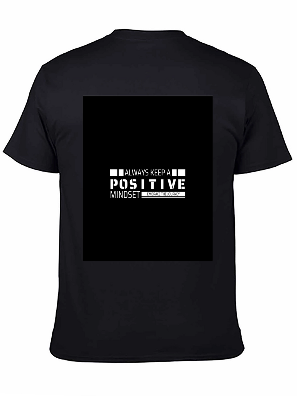 Positive Mindset Black Tee - Embrace the Journey