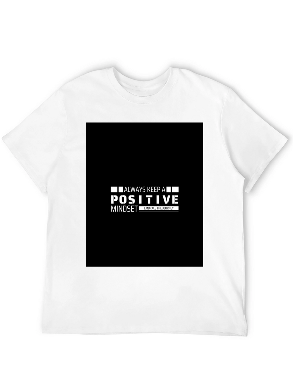 Positive Mindset Black Tee - Embrace the Journey
