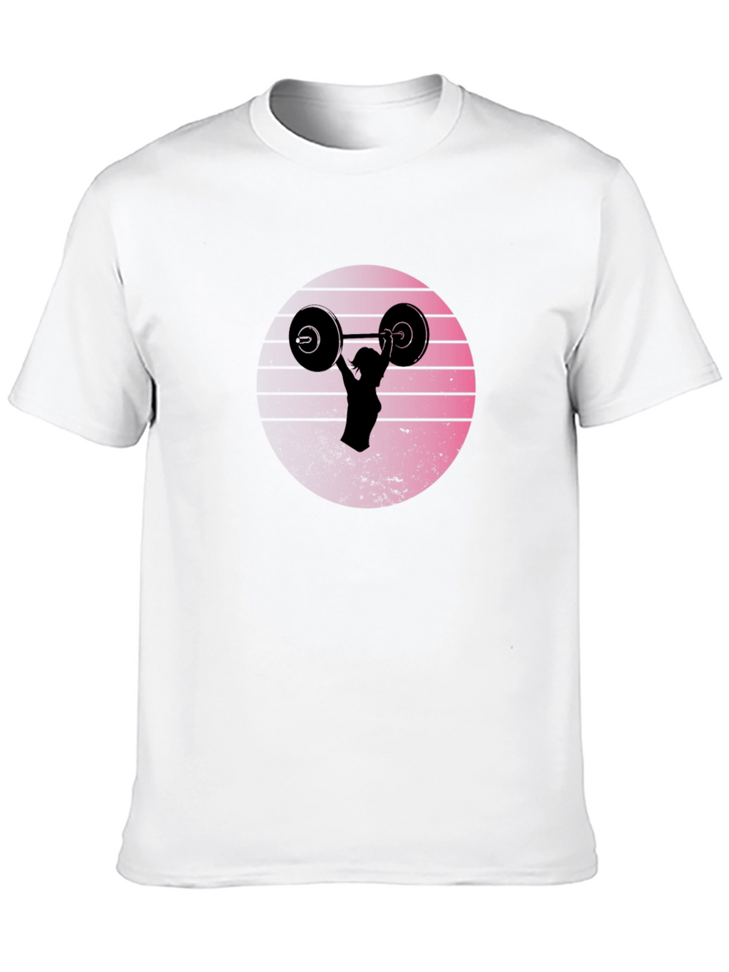 Retro Sunset Weightlifting T-Shirt