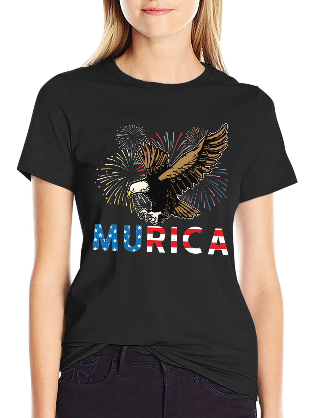 American Eagle Fireworks Graphic Tee