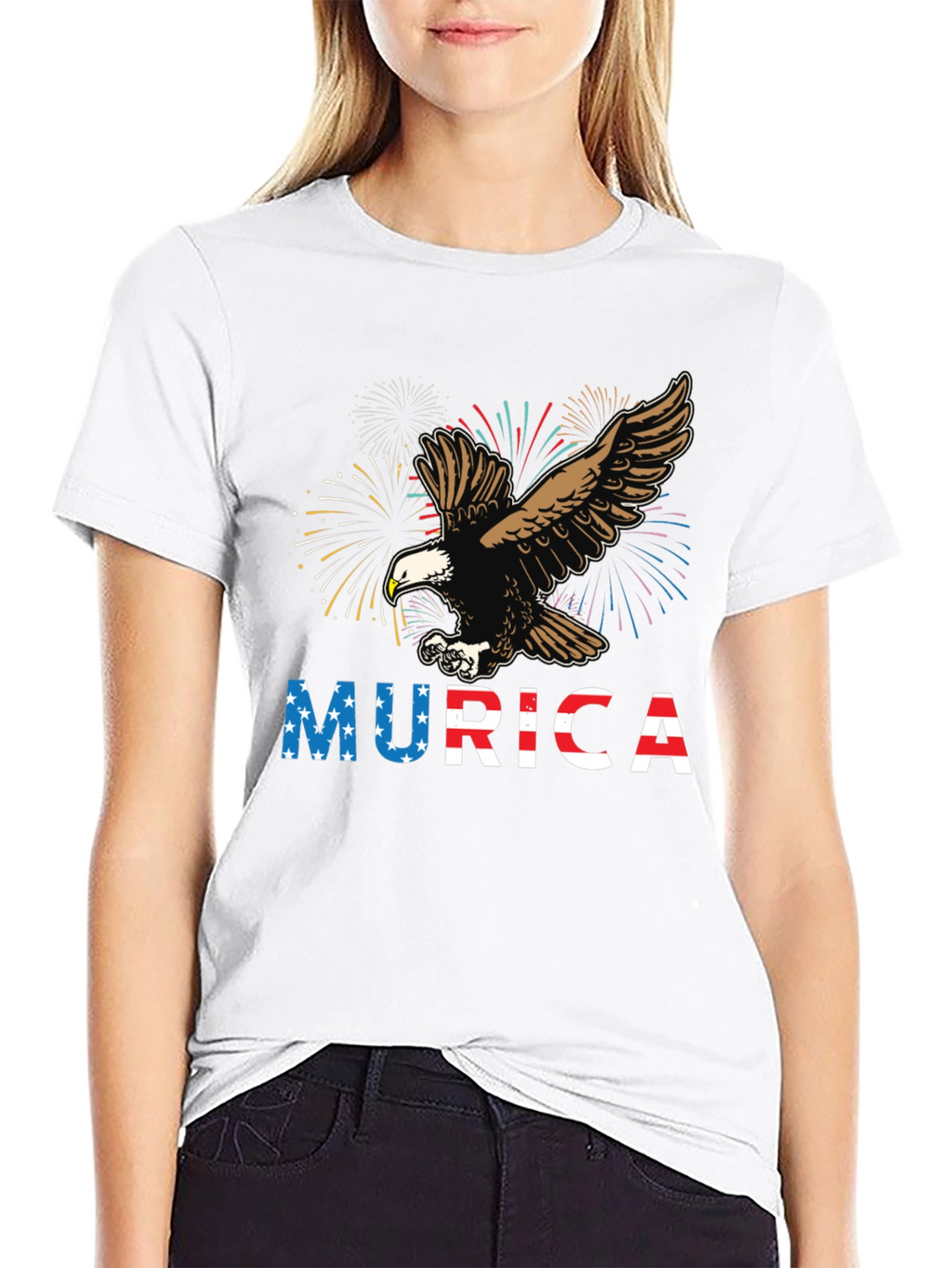 American Eagle Fireworks Graphic Tee