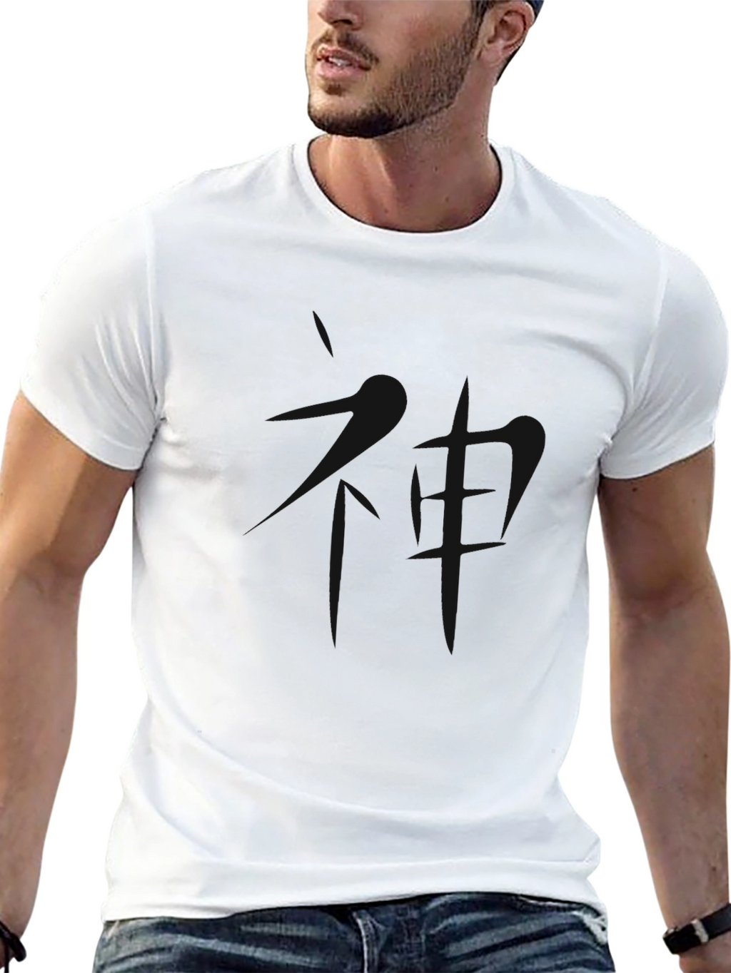 Mens Solid Black Crew Neck T-Shirt