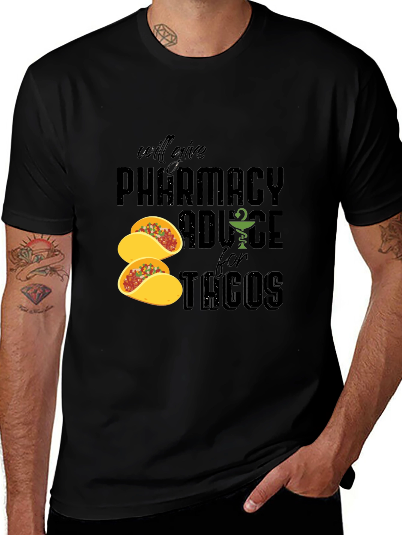 Pharmacy Advice for Tacos Graphic Tee