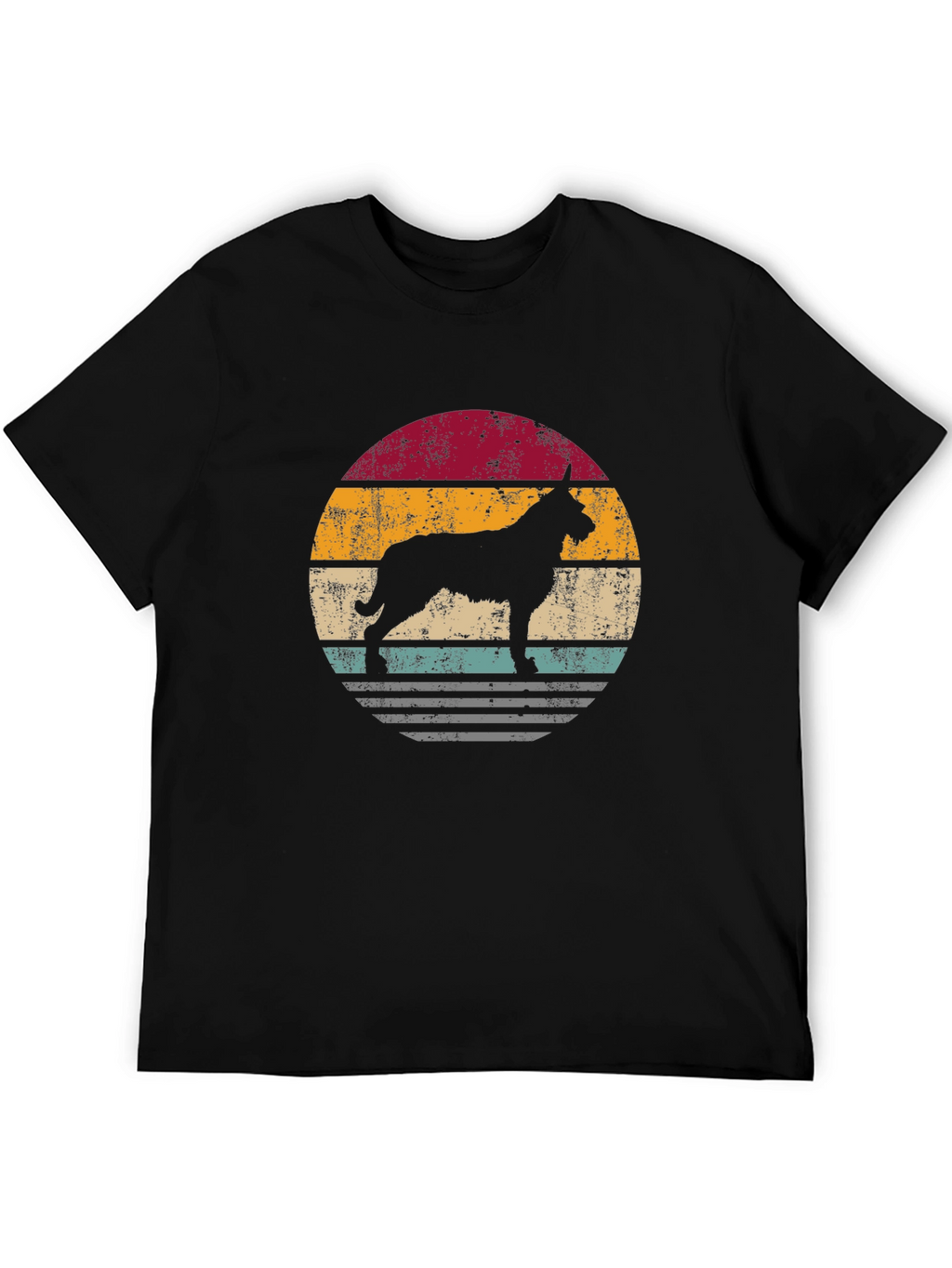 Retro Dog Silhouette Graphic Tee