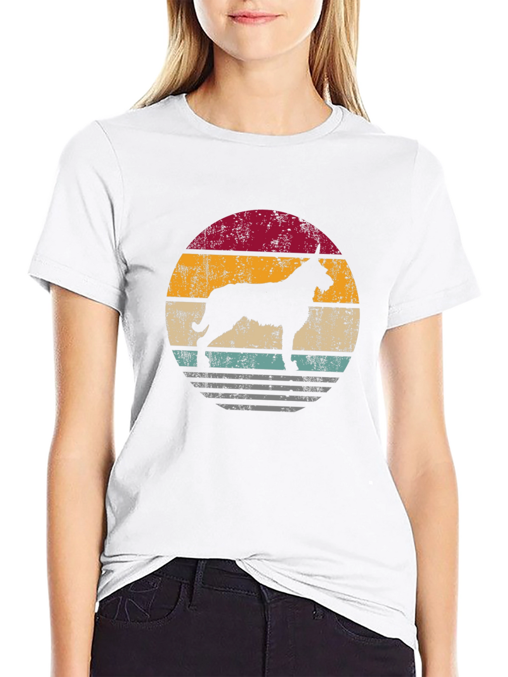 Retro Dog Silhouette Graphic Tee