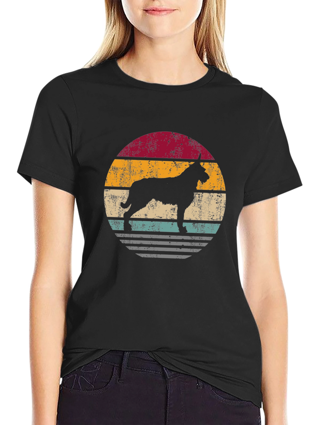 Retro Dog Silhouette Graphic Tee
