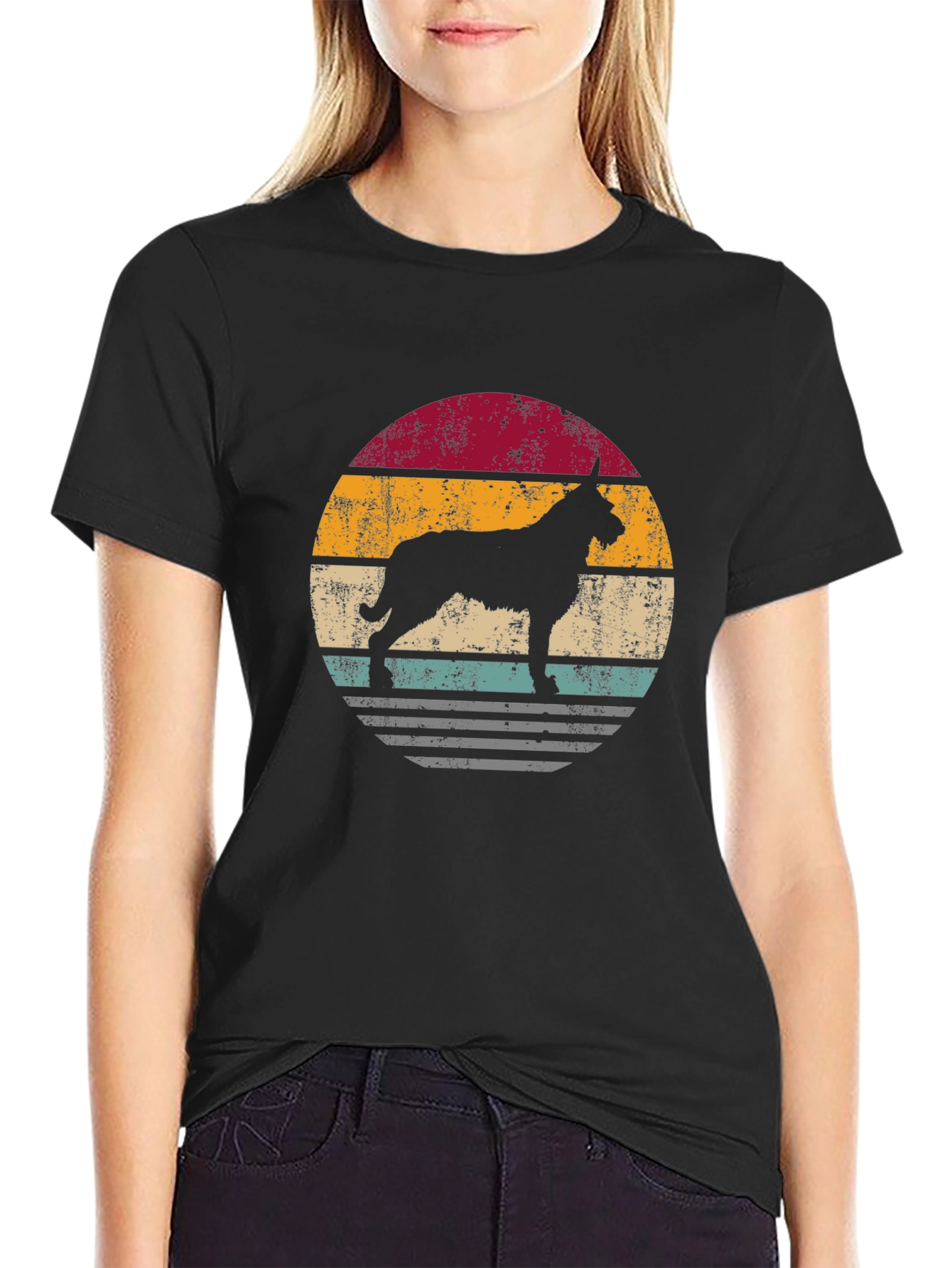 Retro Dog Silhouette Graphic Tee