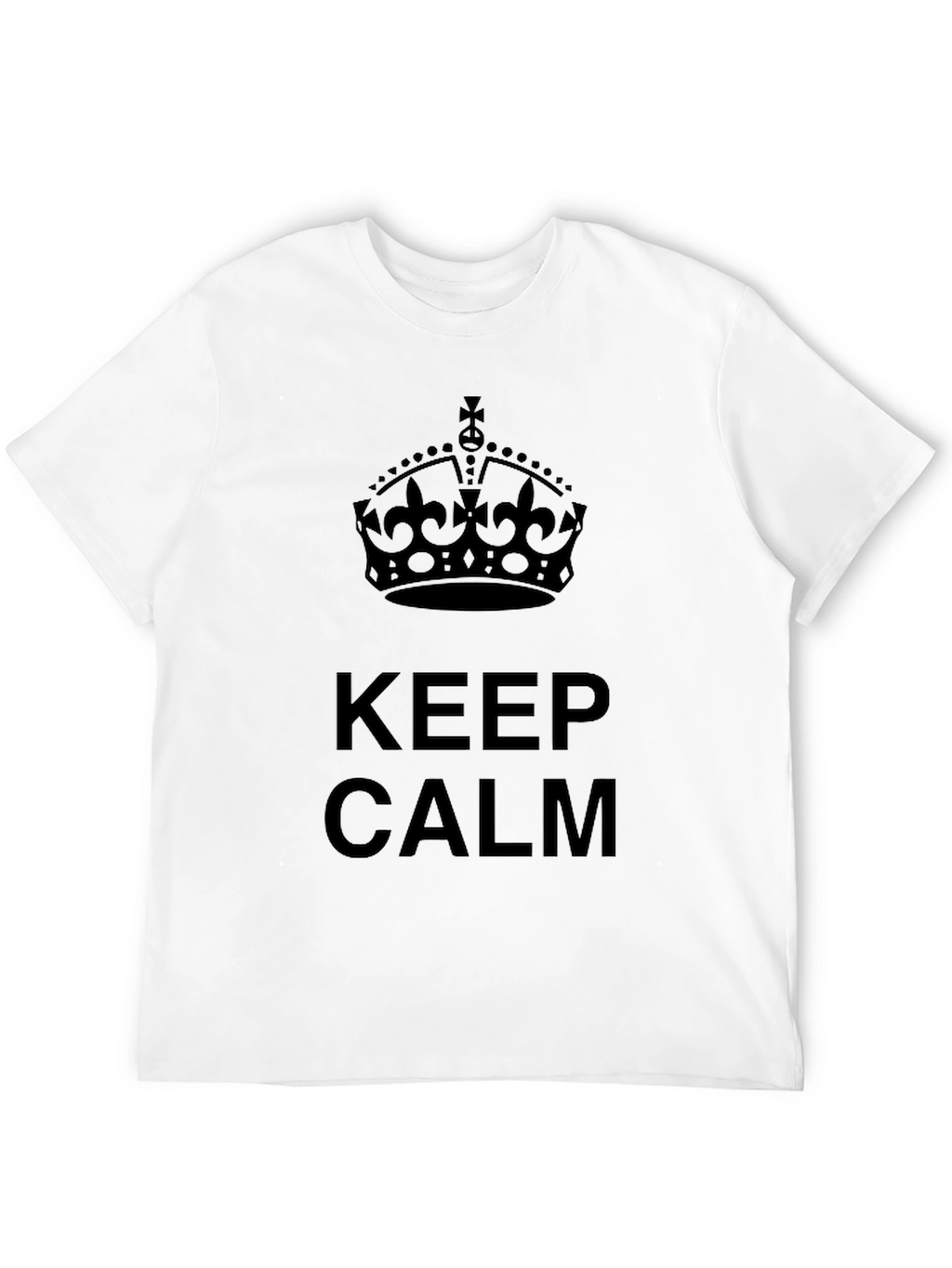 Keep Calm Crown Graphic Tee - Stylish Black T-Shirt