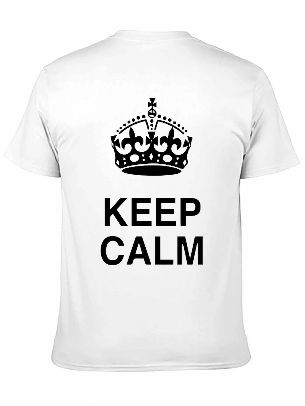 Keep Calm Crown Graphic Tee - Stylish Black T-Shirt