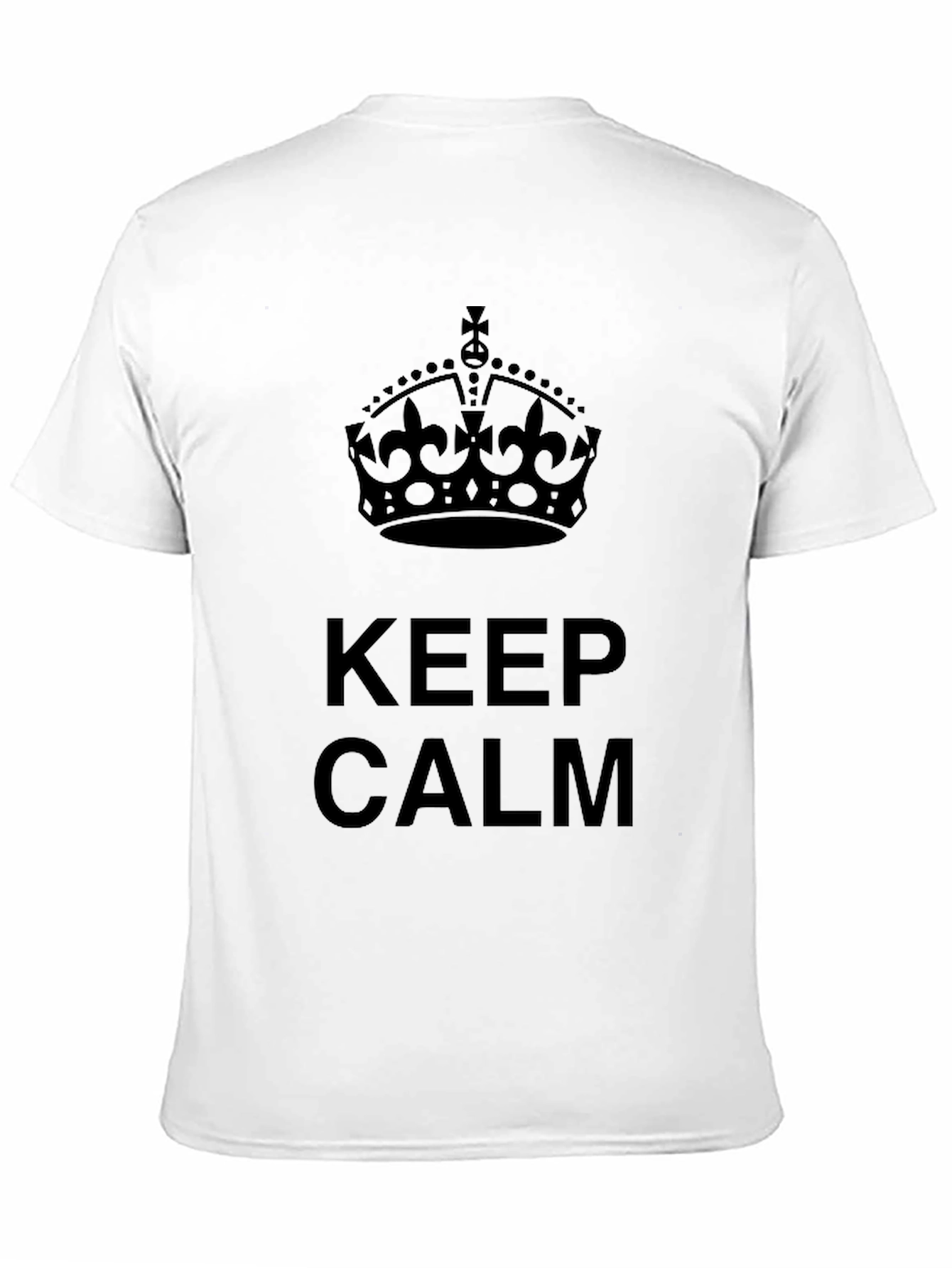 Keep Calm Crown Graphic Tee - Stylish Black T-Shirt