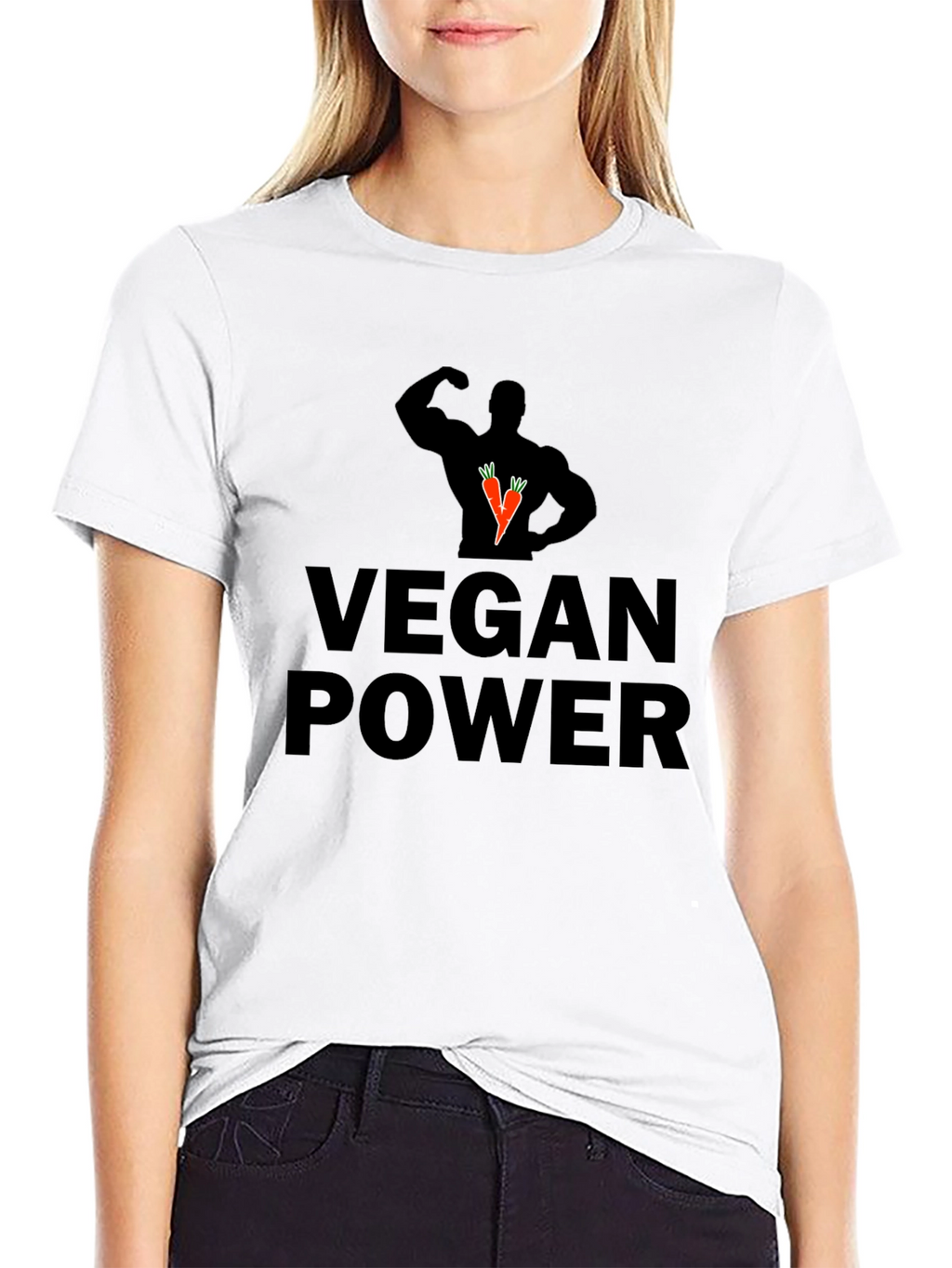Vegan Power Graphic Tee - Black