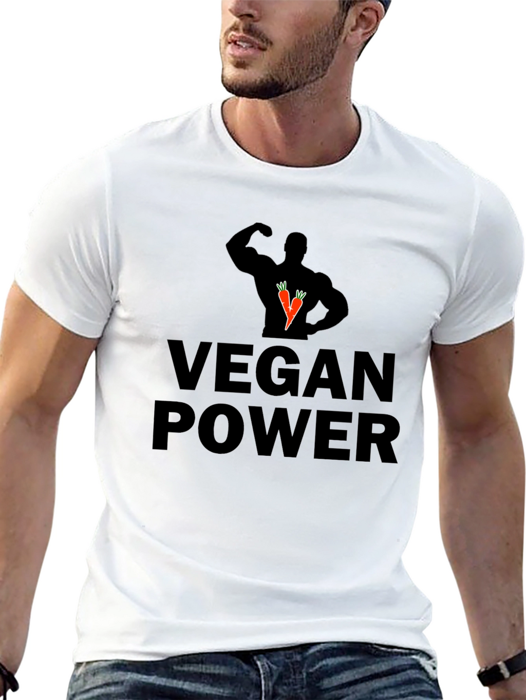 Vegan Power Graphic Tee - Black