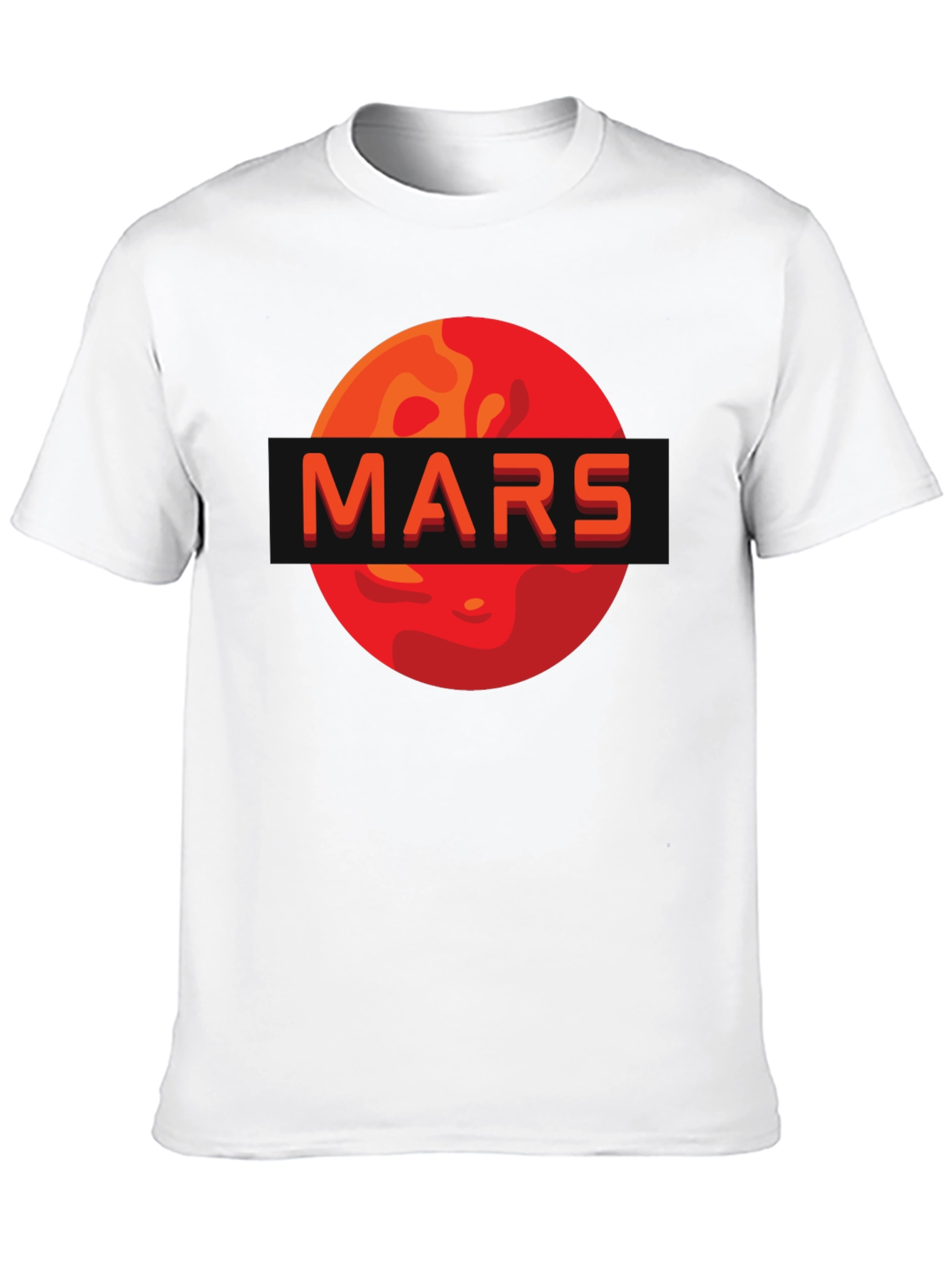 Mars Graphic Print T-Shirt - Space Enthusiast Apparel