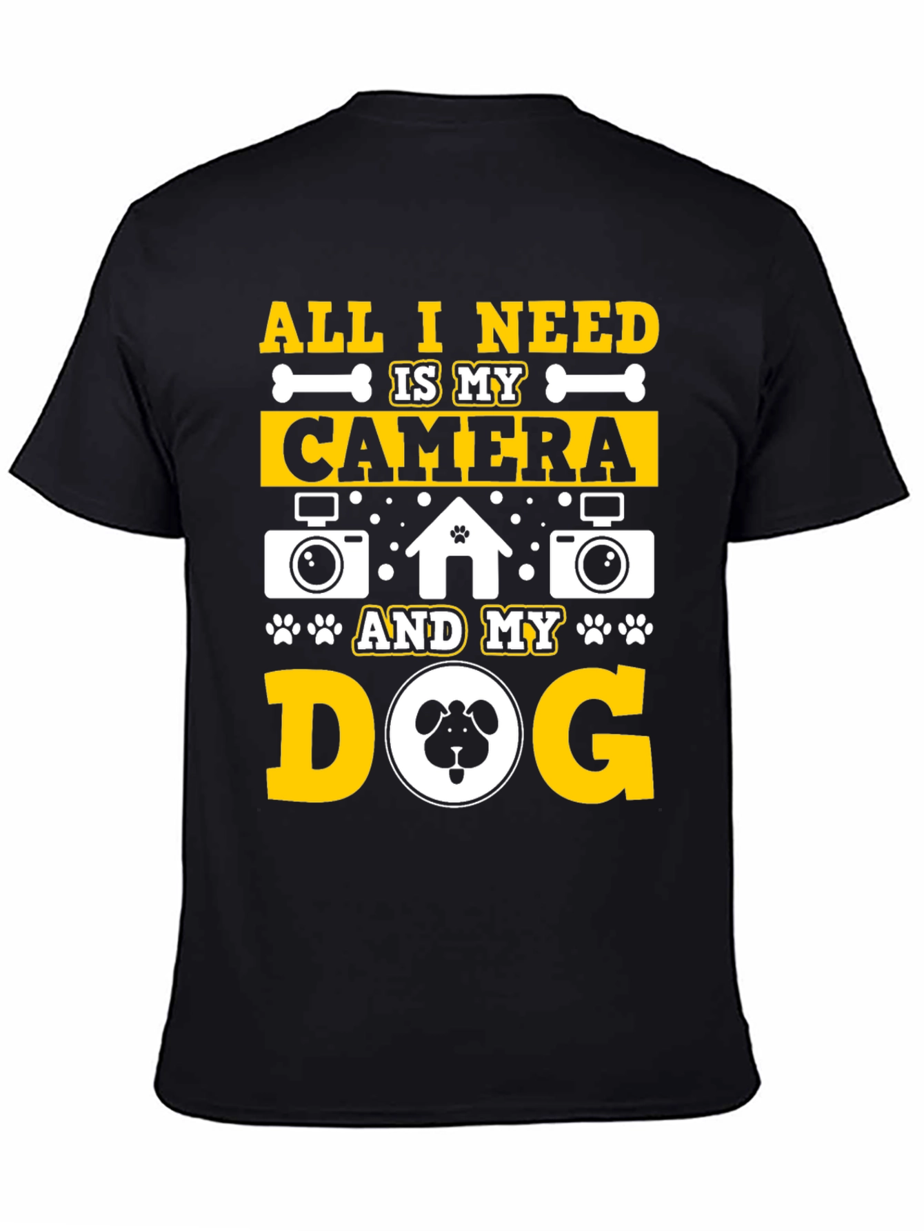 All I Need Is My Camera and My Dog Graphic Tee