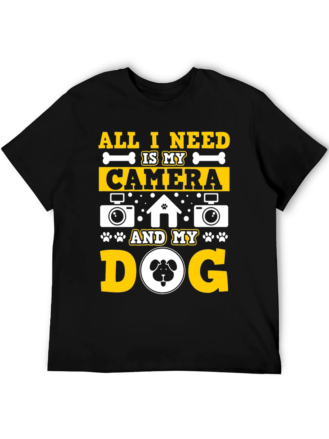 All I Need Is My Camera and My Dog Graphic Tee
