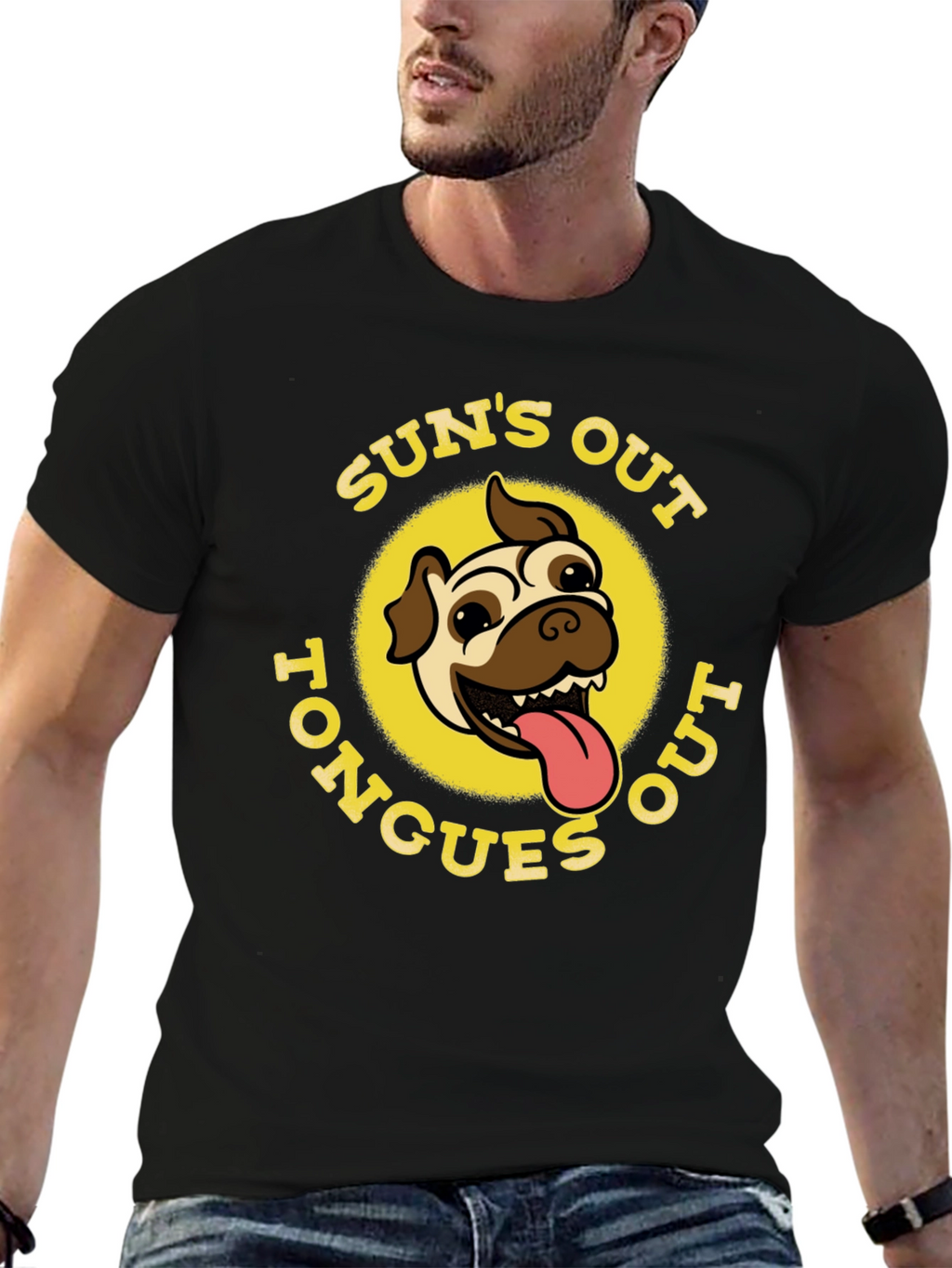 Suns Out Tongues Out Black T-Shirt