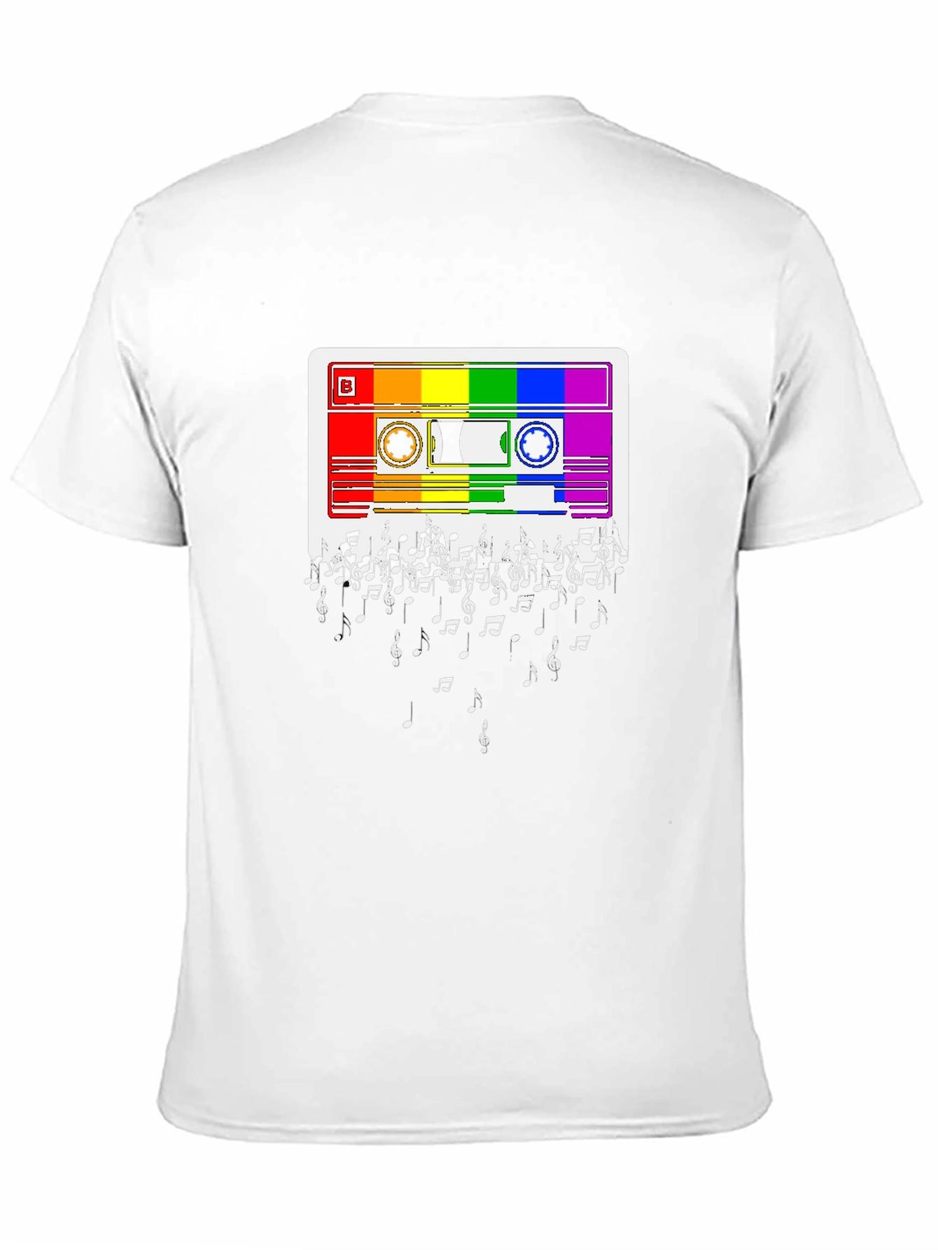 Rainbow Cassette Tape Music Note T-Shirt