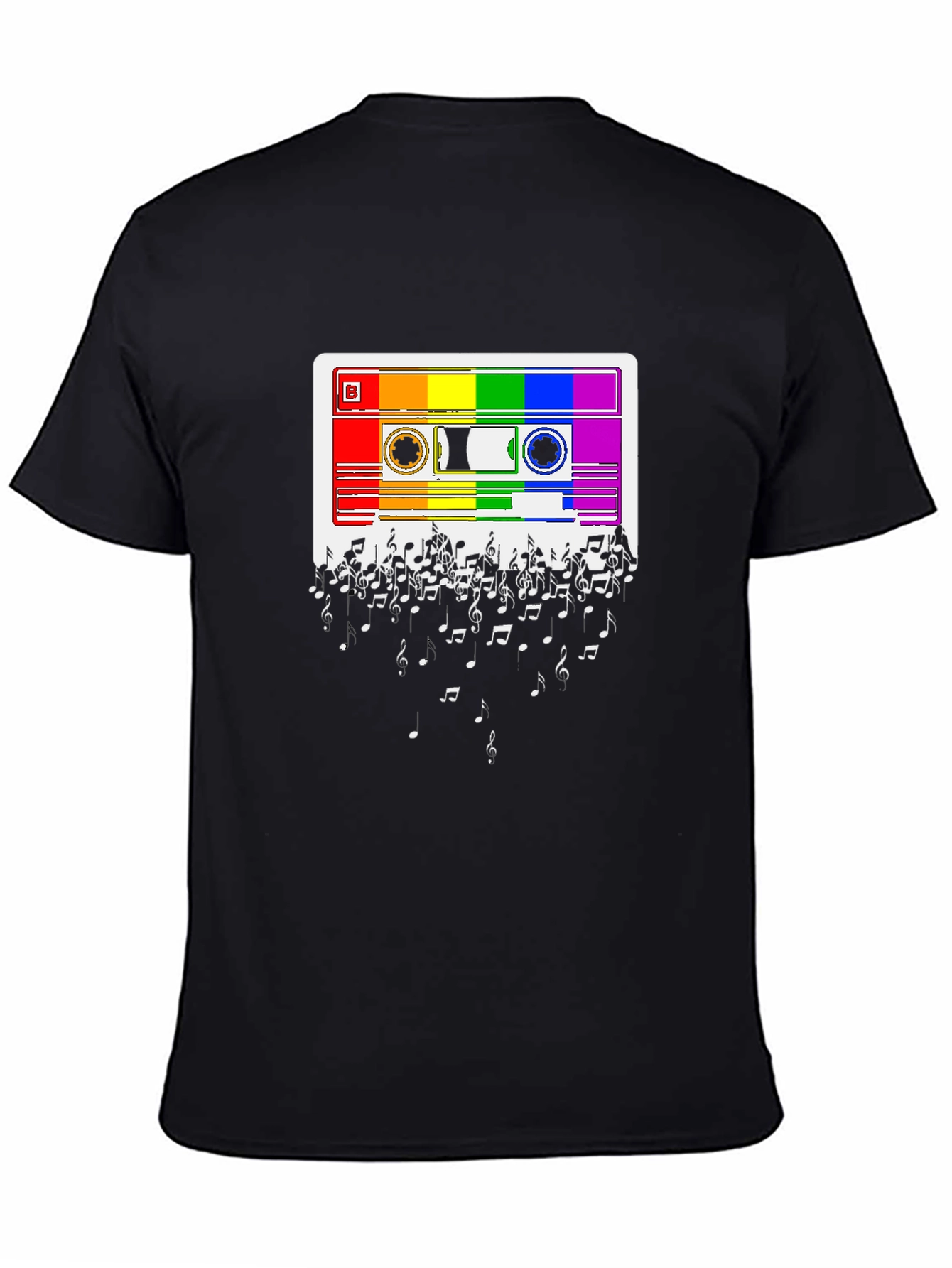 Rainbow Cassette Tape Music Note T-Shirt