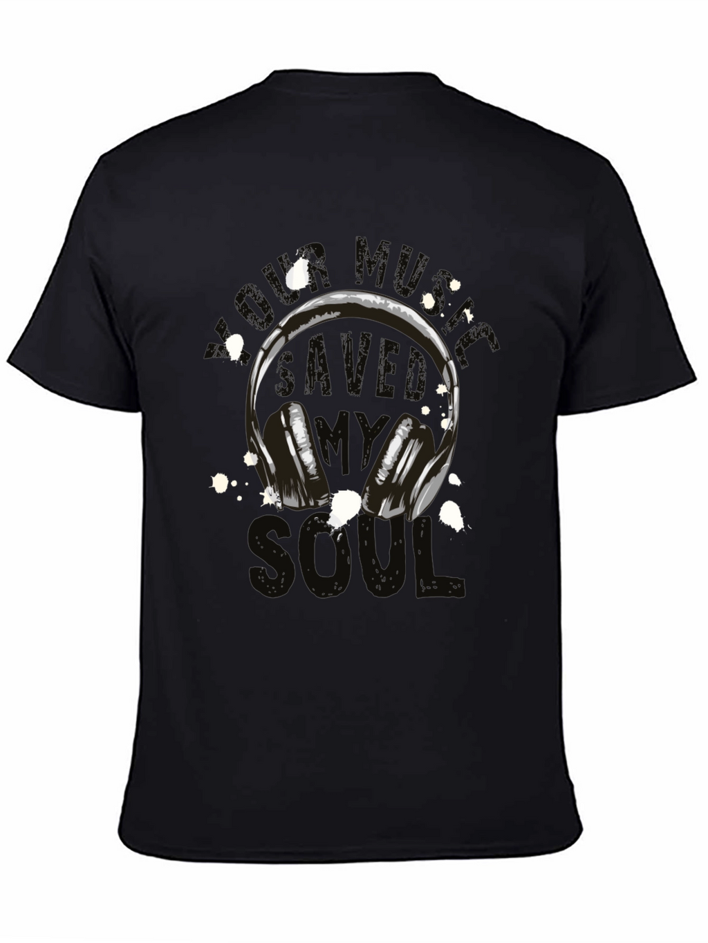 Music Saved My Soul Graphic Tee - Black