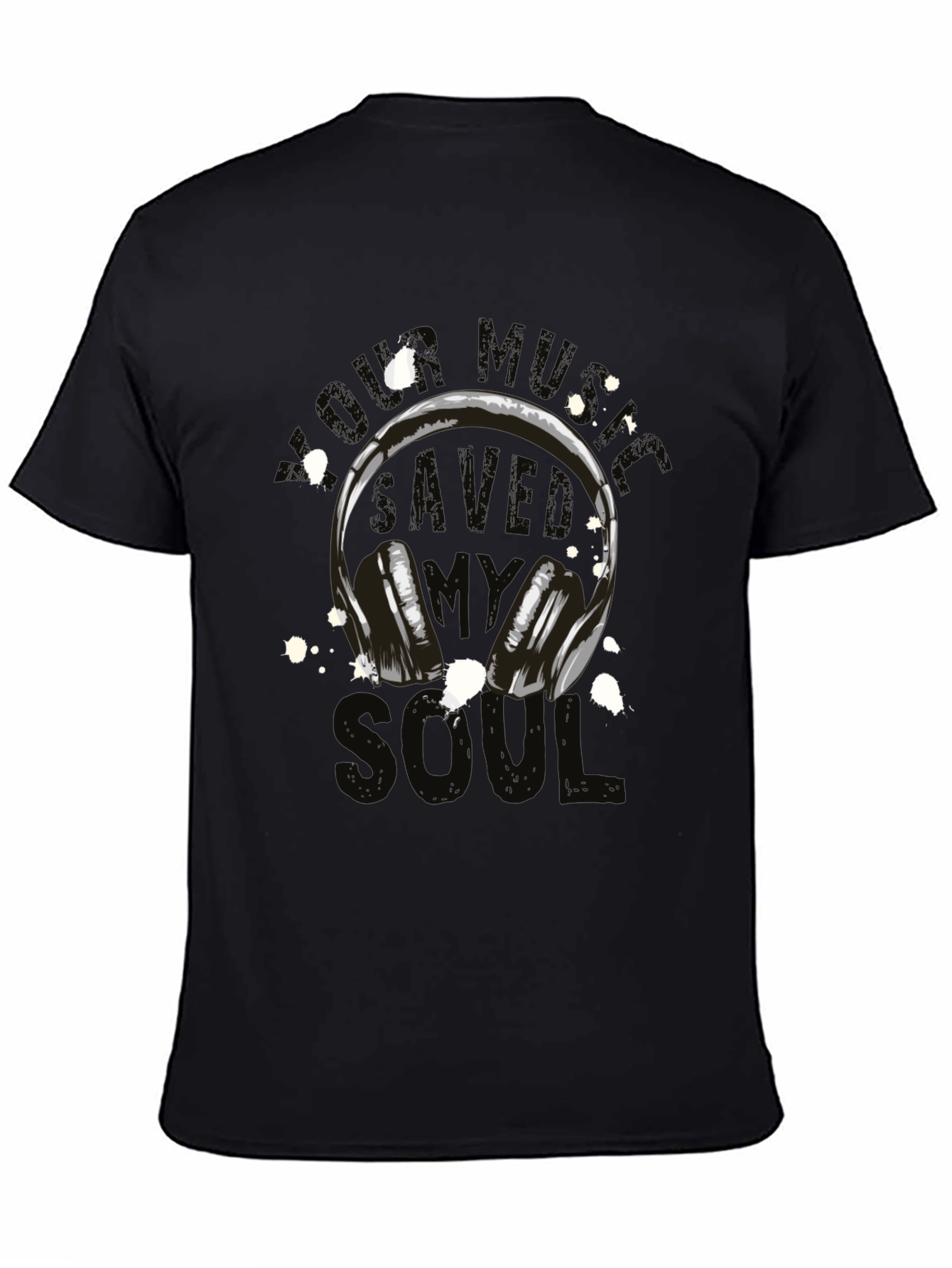 Music Saved My Soul Graphic Tee - Black