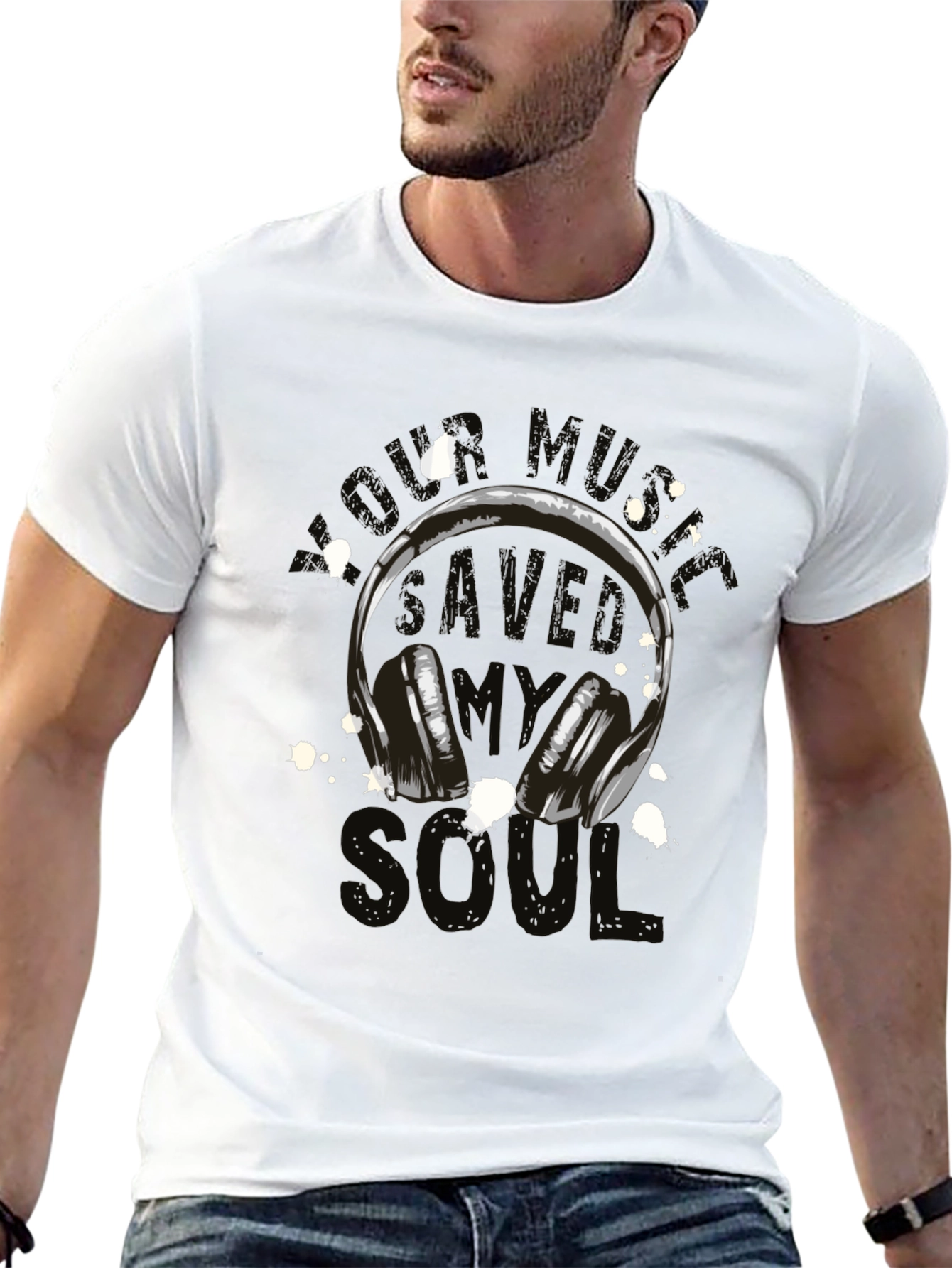 Music Saved My Soul Graphic Tee - Black