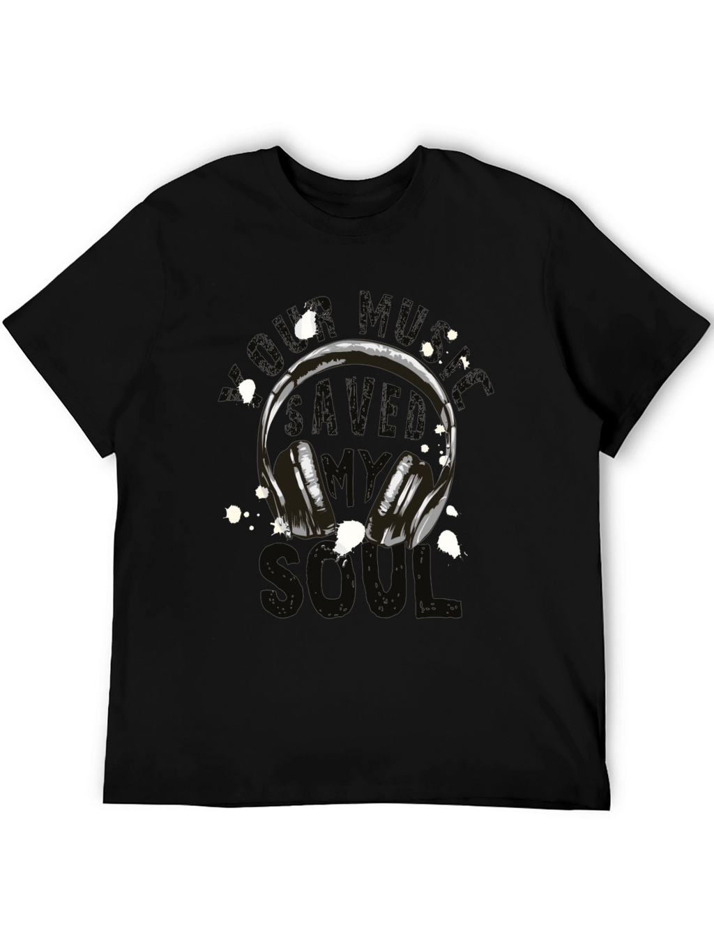Music Saved My Soul Graphic Tee - Black