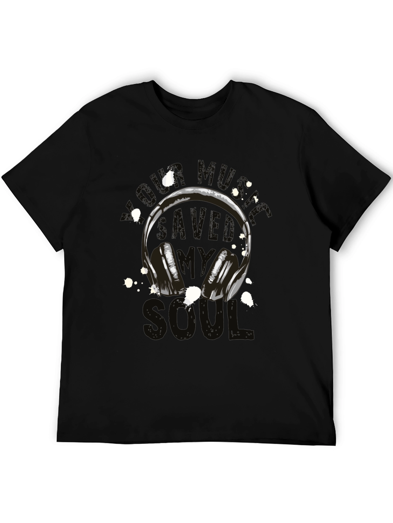 Music Saved My Soul Graphic Tee - Black