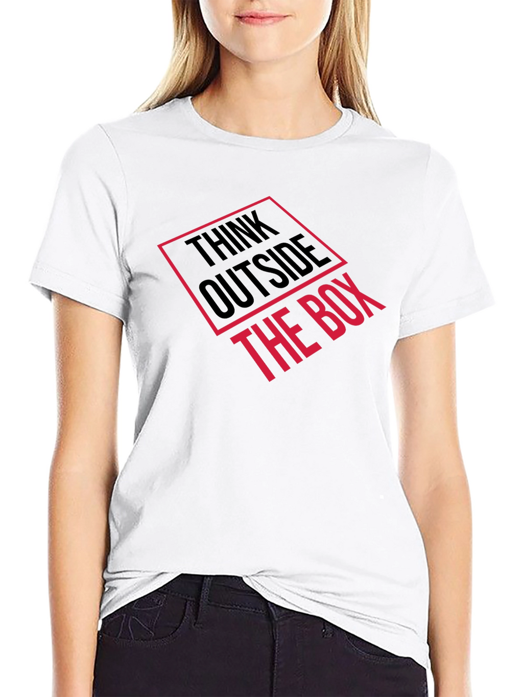 Think Outside the Box Graphic Tee - Black