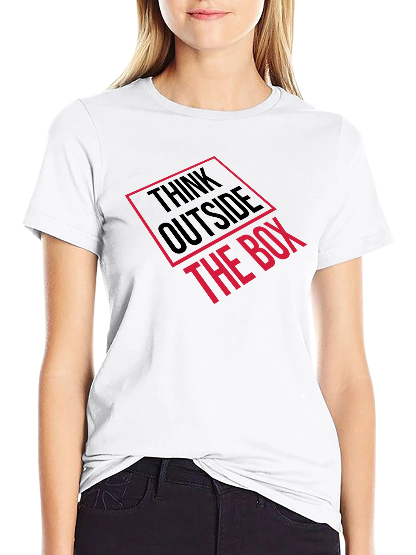 Think Outside the Box Graphic Tee - Black