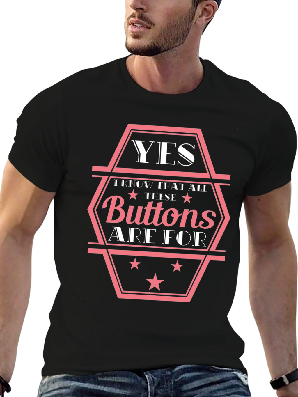 Yes These Buttons Are For T-Shirt