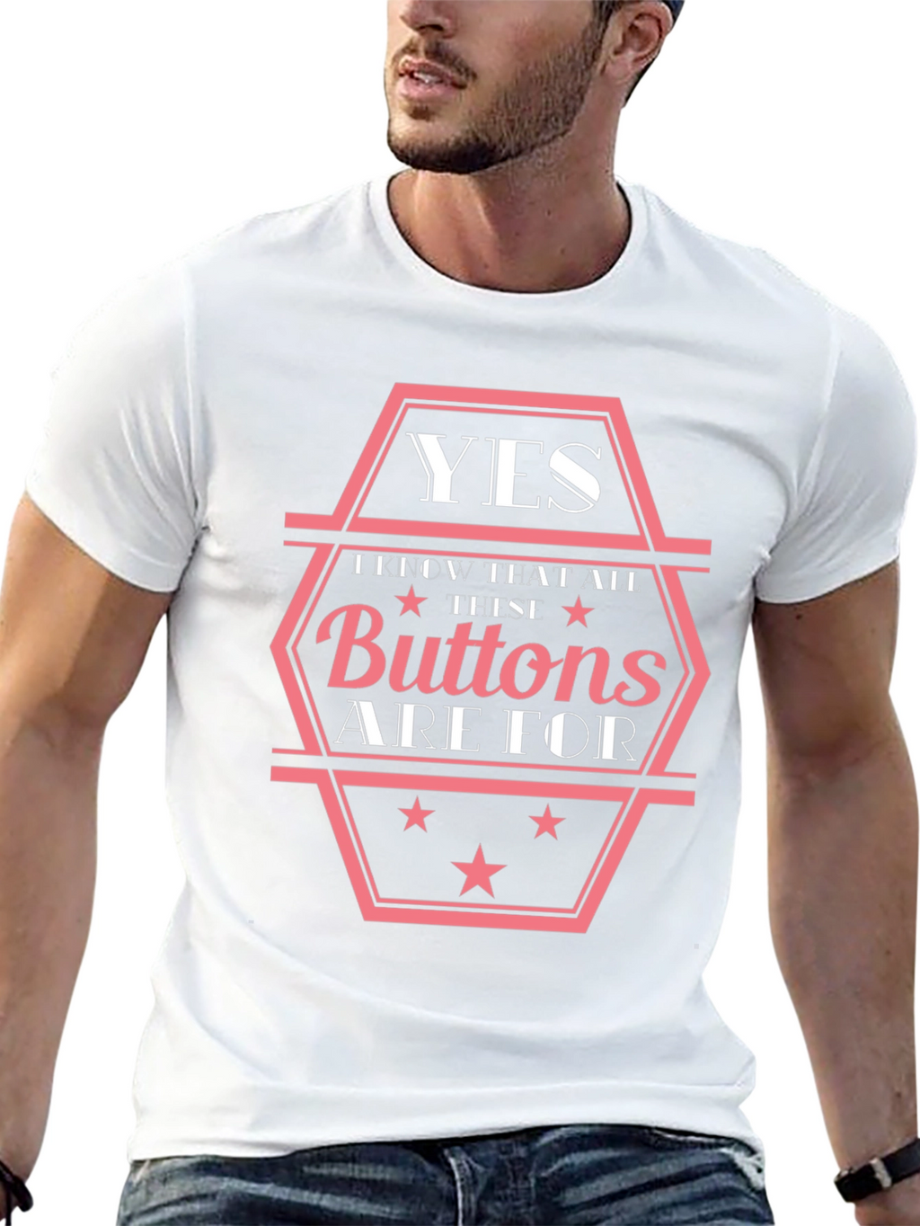 Yes These Buttons Are For T-Shirt