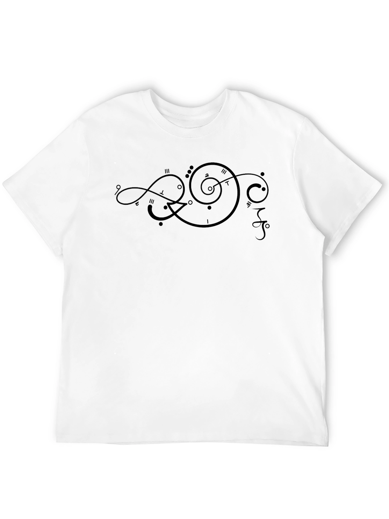 Abstract Symbol Black Graphic T-Shirt