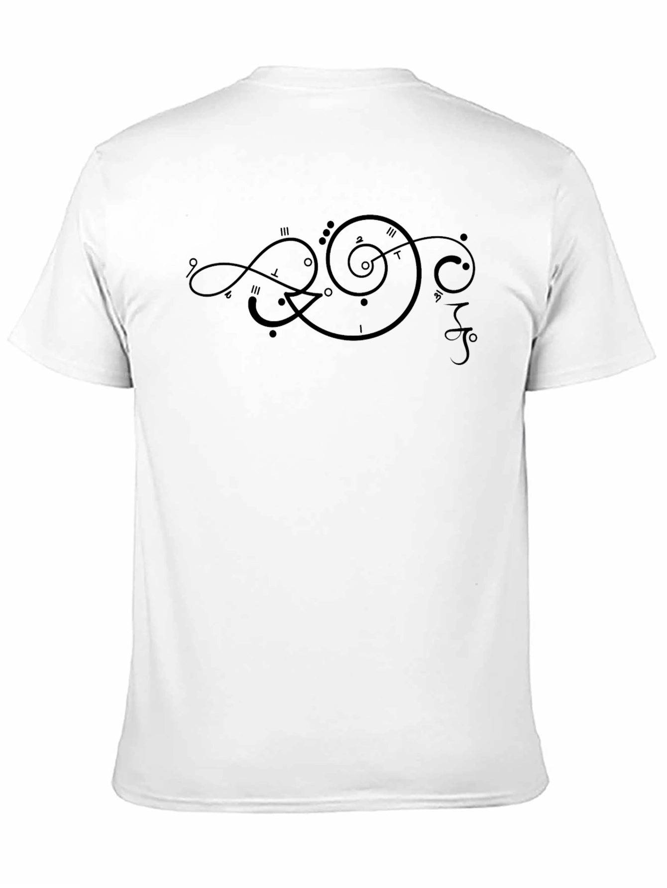 Abstract Symbol Black Graphic T-Shirt
