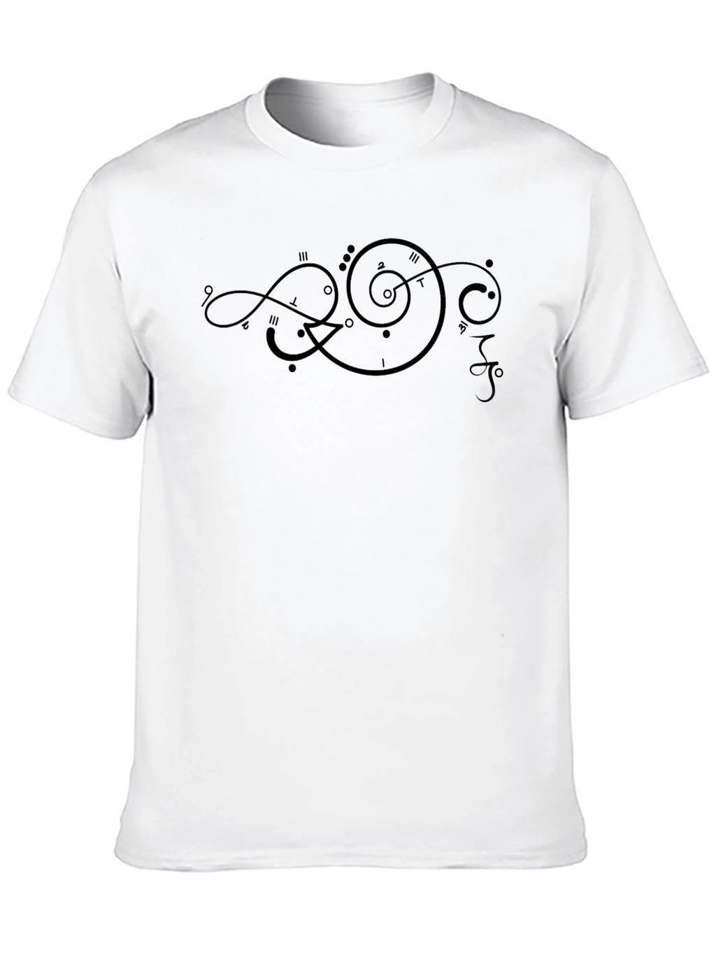 Abstract Symbol Black Graphic T-Shirt