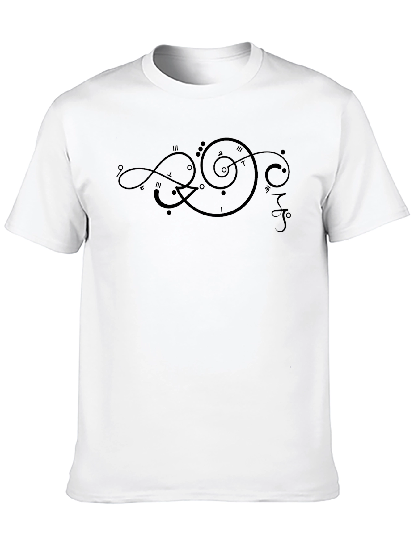 Abstract Symbol Black Graphic T-Shirt
