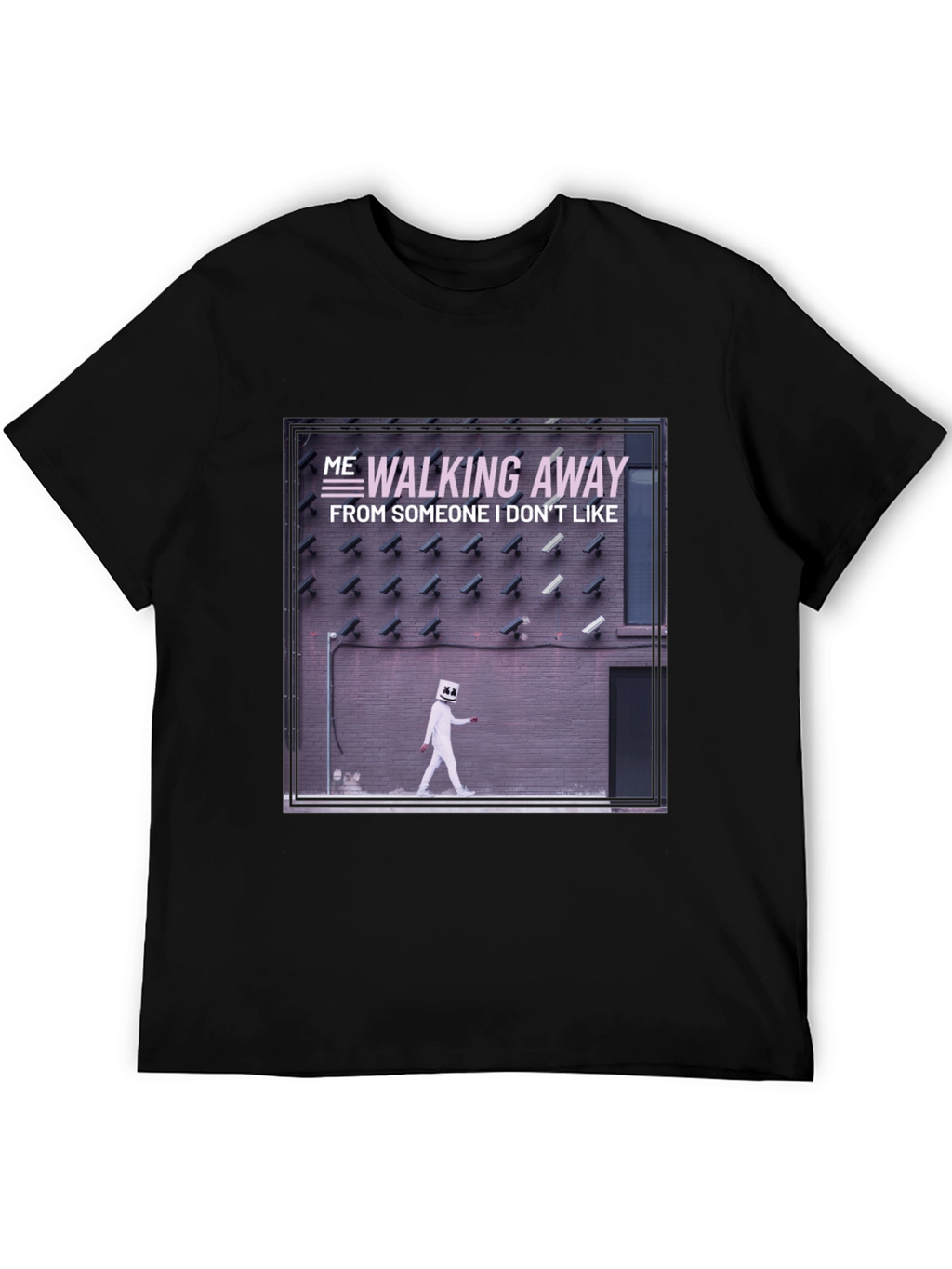 Walking Away Graphic Tee - Black Cotton T-Shirt