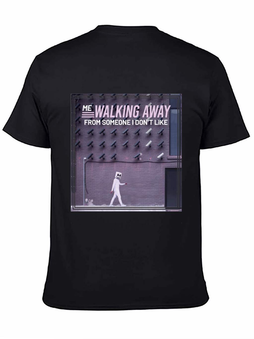 Walking Away Graphic Tee - Black Cotton T-Shirt