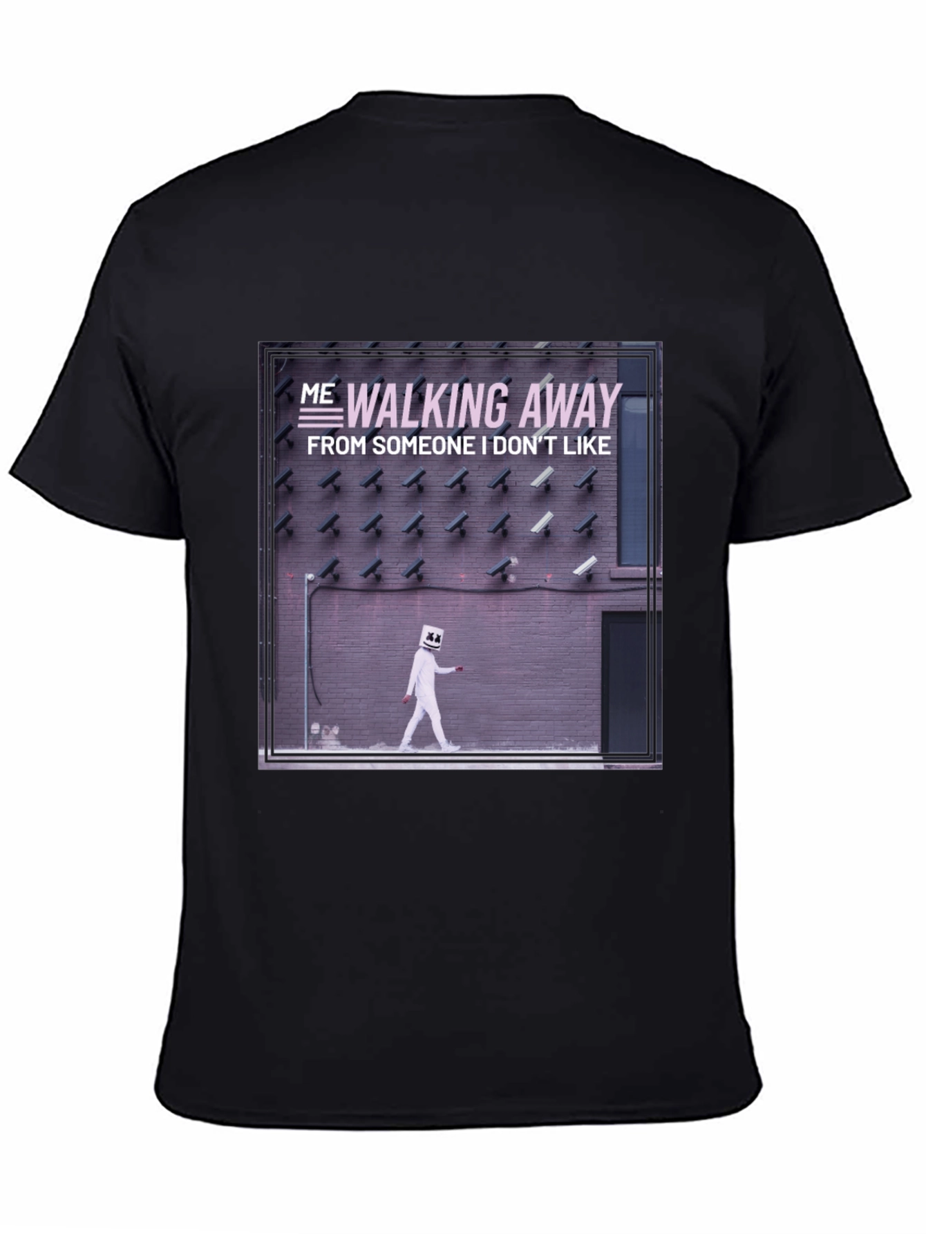 Walking Away Graphic Tee - Black Cotton T-Shirt