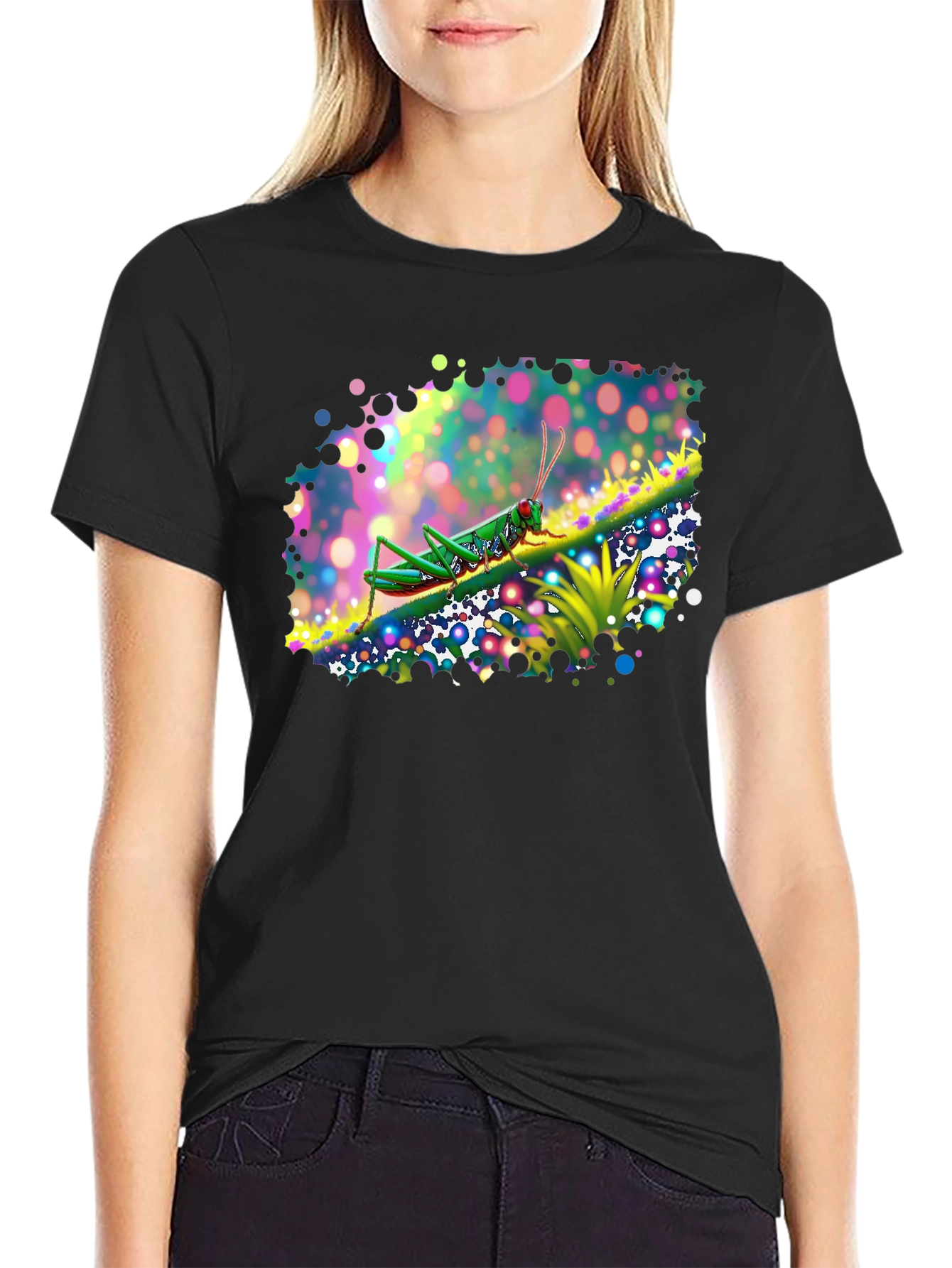 Grasshopper Art Graphic Tee