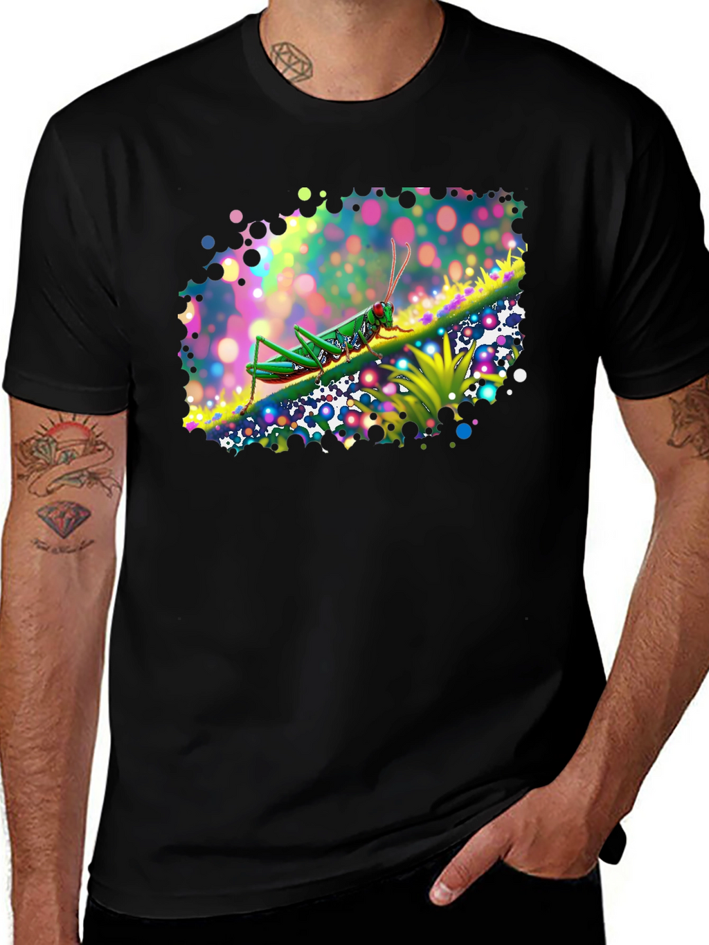 Grasshopper Art Graphic Tee