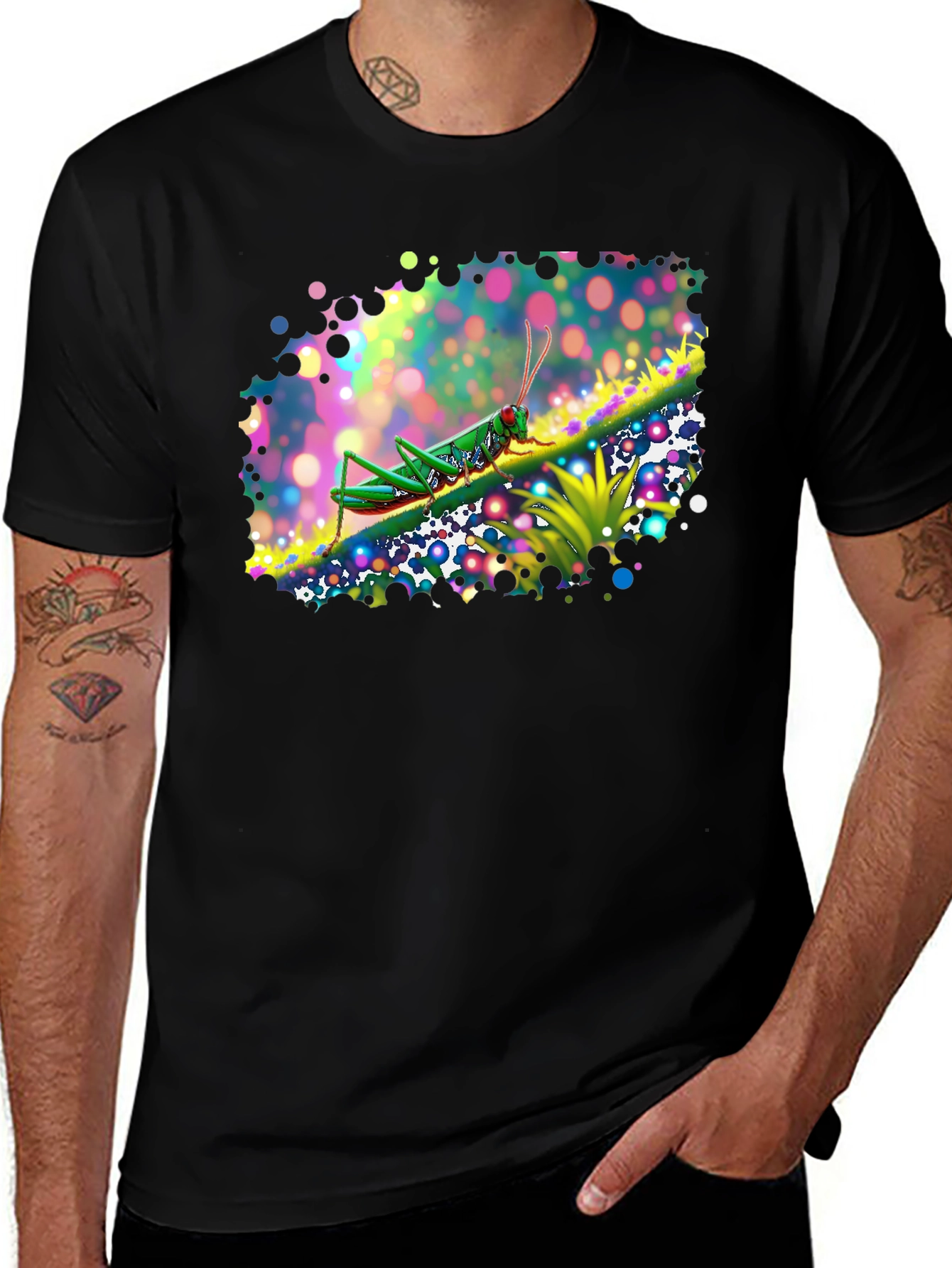 Grasshopper Art Graphic Tee
